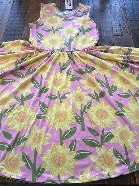 Dot Dot Smile size 12/14 girls floral tank twirl dress new